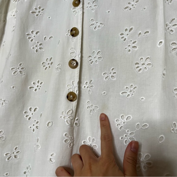 Hatch The Cassie Jumpsuit White Eyelet Lace Floral Size 0 Maternity Cotton - Picture 8 of 14